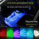 4pcs Car Decorative RGB Strip  Light