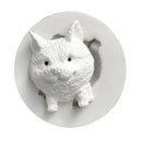 3PCS Silicone Cute Dog Mould Molds for DIY Crafts Cake Decor Mold Fondant