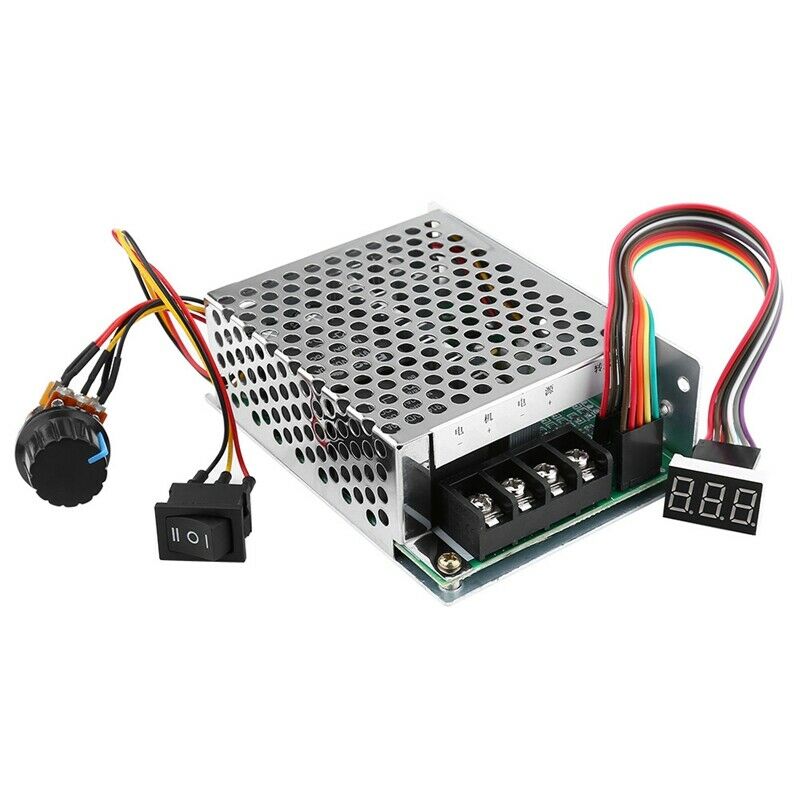 DC 10V-50V PWM Motor Speed Controller CW/CCW Reversible Switch 40A with LED X6X4