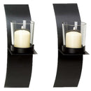 Modern Art Candle Holder Wall Black Sconce Plaque DIY  Wedding Home Decor