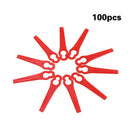 100Pcs Red Plastic Blades Kit Fit For Grass Trimmer Strimmer Lawnmower Par YAE