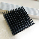 Aluminium Heat Diffusion Heatsink Cooling Fin Black 40mm x 40mm x 11mm 1Pc B5G7