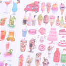 2Sheets Creative Food Drinks Diary Scrapbook Decoration DIY Stickers Toys Gift F