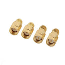 4 Pcs SMA Male to RP-SMA Female Right Angle RF Connector Adapter Fast Handle