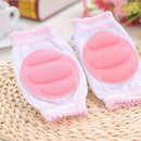 4 Pairs Baby Knee Pads for Crawling Cute Breathable Adjustable Elastic Baby