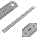 30CM 12"Steel Stainless TOOL Metric Metal Ruler Measurement Double Sided M&E