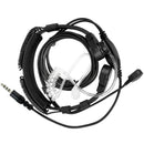 3.5mm Adjustable Throat Mic Microphone Covert Acoustic Tube Earpiece Headse
