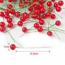 100* Artificial Red Holly Berry On Wire Bundle Garland Making Christmas Wreath--
