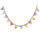 12 Flags 3.2m Rainbow Wavy Party Wedding Pennant Bunting Banner Decor