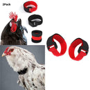 2pcs No Crow Collar for Roosters No Crowing Belt Neckband Poultry Supplies Red