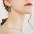 Christmas earrings Women romantic bow tie Ear stone Fashion shiny rhineston