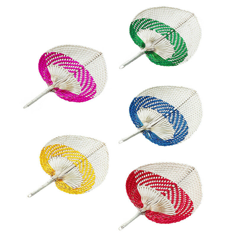 DIY Hand Made Fan Peach Shaped Bamboo Mosquito Repellent Summer Cool Air FaS Bj