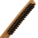 Barbers Wooden Nylon Bristle 3 Rows Teasing Comb Brush Back Combing Brush