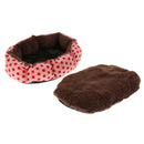Soft and Comfortable Round Shape Dots Print Dog Cat Basket Bed Warm Nest