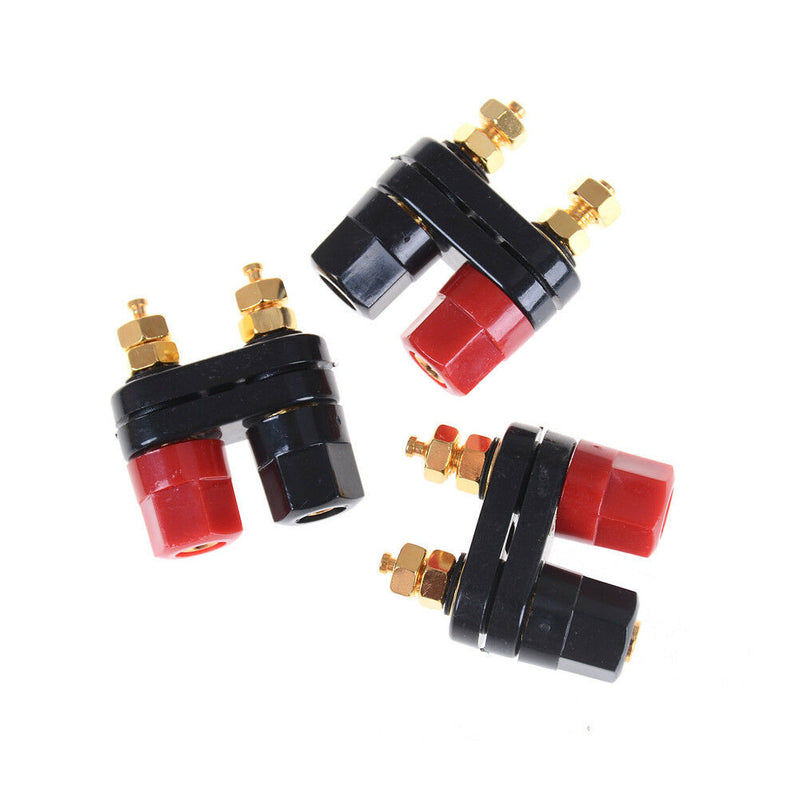 Dual Female Banana Plug Terminal Binding Post for Speaker Amplifiers JR