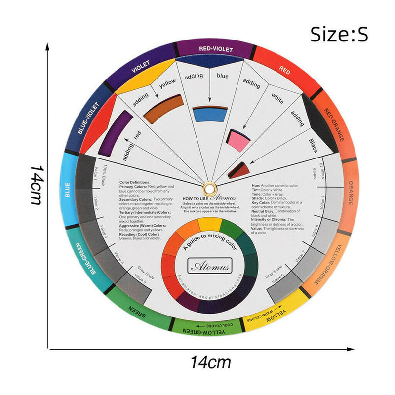 2pcs Color Mixing Wheel Blending Pallet Set For Painting Tattoo Nail Art