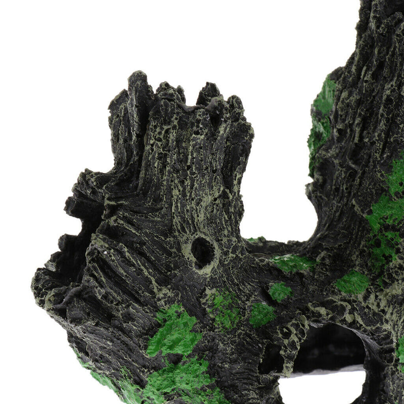 2PCS Fish Tank and Aquarium Artificial Hollow Tree Branch with Lichen Decoration