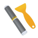 4Pcs Gray color car door sill scuff  pedal protect carbon fiber stickerME