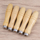 5pcs File Rasps Handle Shaft Wooden Fit For Files Wood Rasps Hand Tool DIY