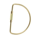 Durable Brass Screw Lock Keychain Ring Clip Tool Hook Clasp D shape