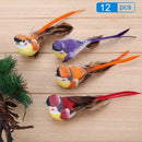 12pcs DIY Artificial Foam Feather Simulation Colorful Craft Birds Bundled