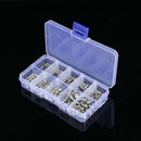 200PCS Stainless Steel Allen Head Socket Hex Set Grub Screw Assortment Cup Point