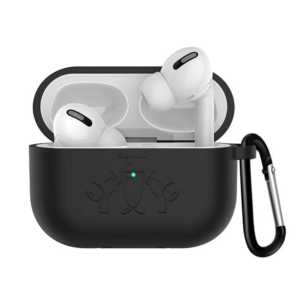 Headset Shell Silicone Anti-drop Charging Case Protective Cover with Carabiner