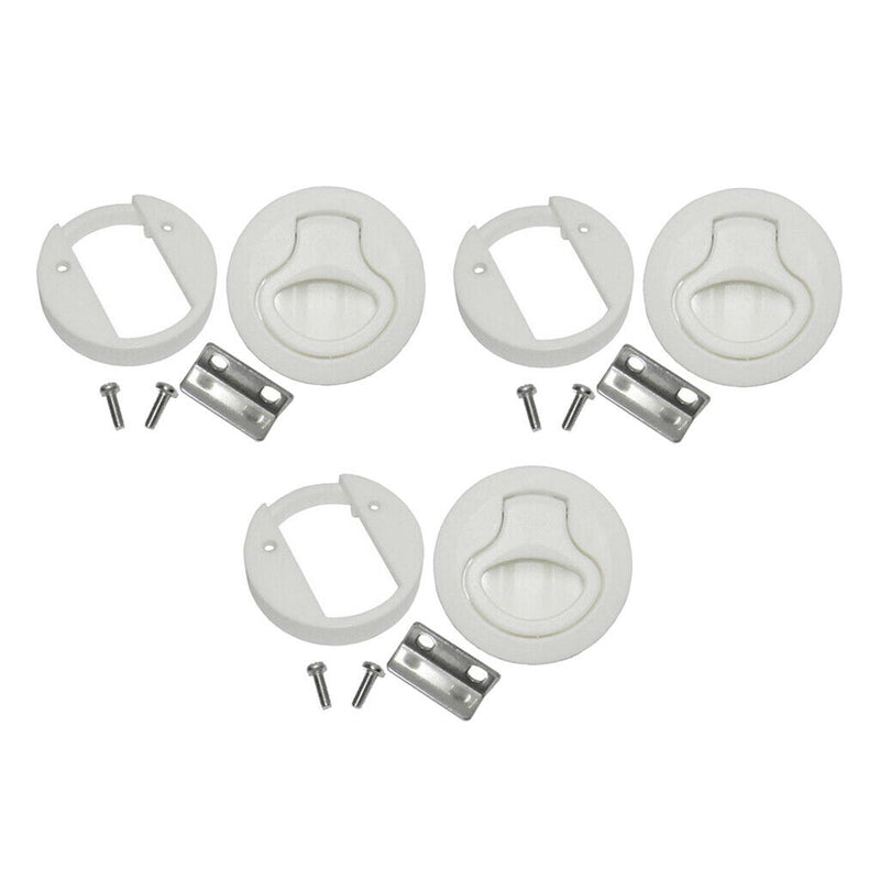 3 Set 2 inch/ 50mm Flush Pull Hatch Slam Latch for RV Boat Deck Nylon