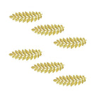 6Pcs Jewelry making Findings DIY Golden Filigree Leaf Branch Charm Pendants