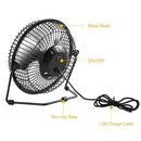 Black Solar Panel Powered +USB 5W metal Fan 8Inch Cooling Ventilation Car C