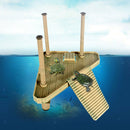 Reptile Terrarium Vivarium Ornament Tortoise Basking Ladder Platform Dock