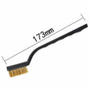 12 pieces Scratch Brush (Stainless Steel + Brass), Curved Handle Masonry br