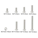 280pcs M2 304 Stainless Steel Hex Socket Button Head Cap Bolts Screws Nuts  W4P9