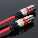 5.9ft DMX Stage DJ Cable  XLR 3Pin Male to Female Connector Wire (Red)