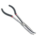 3X 11 inch EXTRA LONG NOSE PLIERS SET STRAIGHT & BENT TIP MECHANIC GRIP HAN Q5W3