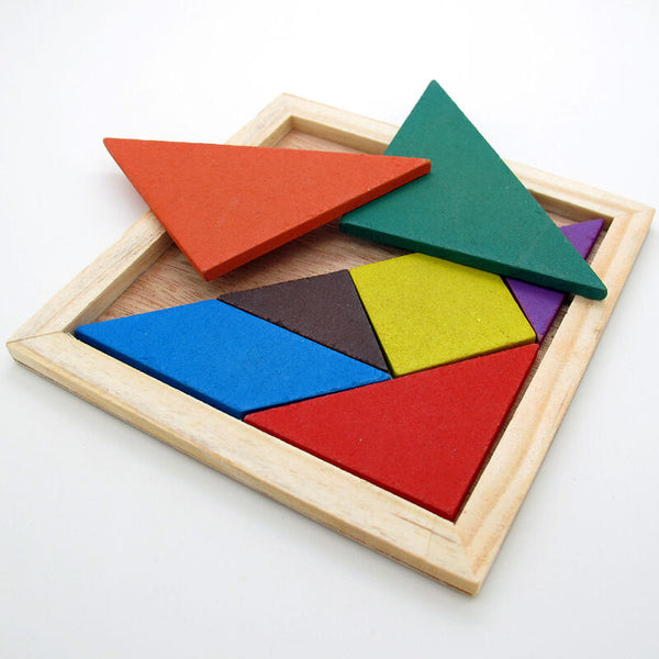 Color Wooden Tangram Brain Teaser Puzzle Educational Developmental Kids ToRC`US