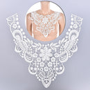Embroidered Floral Lace Neckline Neck Collar Trim Clothes Sewing Patch L507 M&O