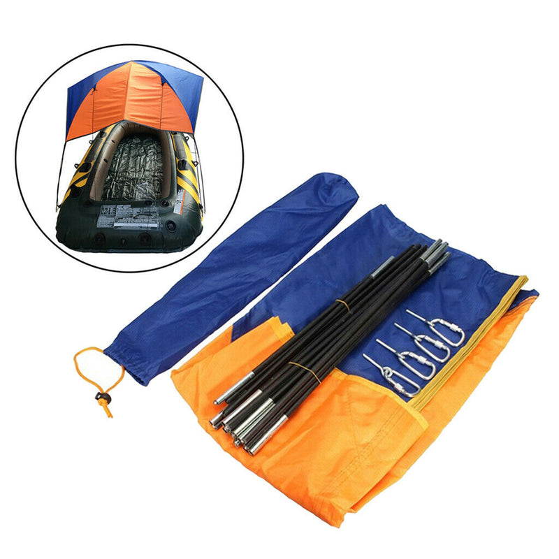 2 Person Waterproof Boat Canopy Awning Sun Shelter for Inflatable Kayak Canoe