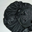 Large Satin Night Sleep Cap Hair Black Hat Head Cover Wide Band Adjust Elastic s