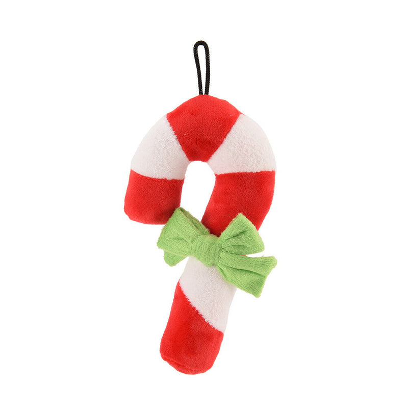 Christmas Cat Dog Pet Plush Toys Xmas Candy Color Squeaker Squeaky Crutch Sha ï¼W