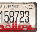 Paris Car License Retro Metal Tin Sign Plaque Picture Bar Pub Man Cave