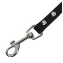 Black fashionable leather strap for pet dog 12" S 120 * 1.5cm