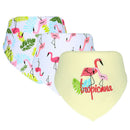 Baby Feeding Head Scarf Towel Bib Bandana Saliva Triangle Dribble Flamingo