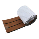Self Adhesive Boat Flooring EVA Teak Decking Sheet Light Brown Black Stripe