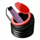 4L Car Folding Collapsible Bucket With Lid Retractable Trash Sundries Barrel