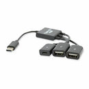 USB 3.1 Type C Male to 2 Dual USB A 2.0 Female + Micro-USB Female 3 in 1 OT