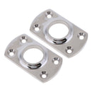 2Pcs Boat Hand Rail Fitting 90 Degree Stainless Steel Rectangular Base 25mm
