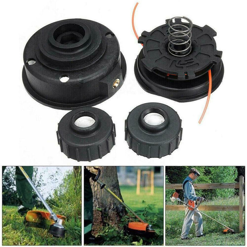 1 Set Petrol Trimmer Head Strimmer Bump Feed Lines Spool Brush Cutter Grass L0Z0