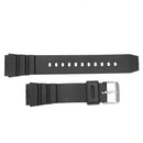 18mm Mens Military Black Silicone Rubber Waterproof Sport Wrist Watch Band Strap
