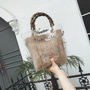 Summer Small Handbag Transparent Women Hand Bags Chain Straw Bag Lady Trave I1I6